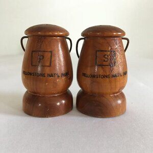 Vintage Yellowstone S&P Shakers - Collectible Park Souvenir